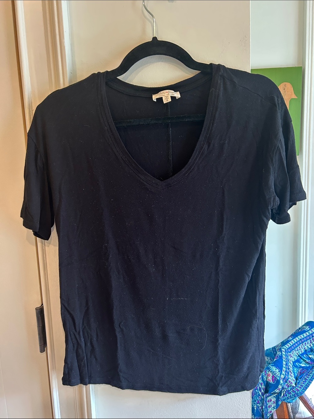 Ultra Flirt Black V-Neck Short Sleeve Tee